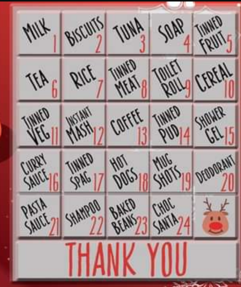 To tell you about a nice idea that’s easy to do? (Food bank related)