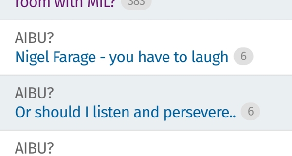 To think that this is the greatest ever successive list of thread titles
