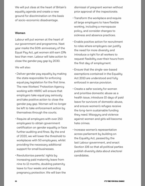 Hang on - Labour manifesto references single-sex exemptions