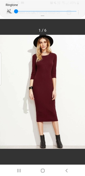 Anyone seen a good quality, long sleeved burgundy jersey dress?