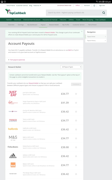 Top cash back - withdrawing money?