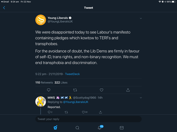 Lib Dems actively deterring GC women