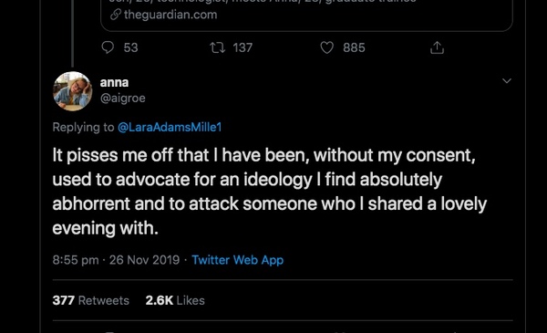 The Guardian... Blind Date 23 November