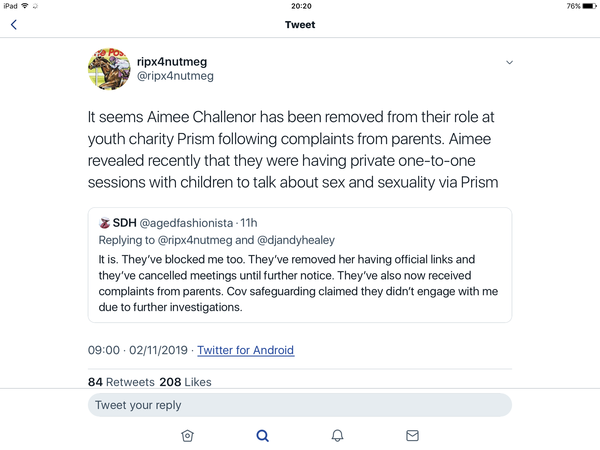 Aimee Challenor suspended from post