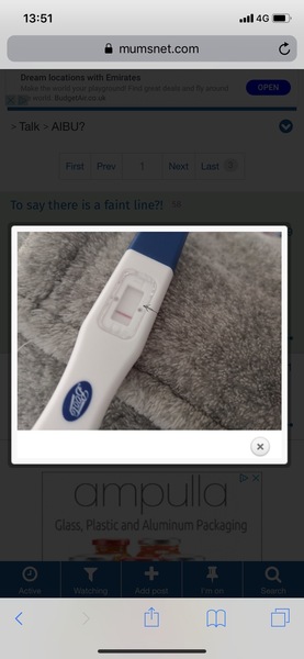 To say there is a faint line?!