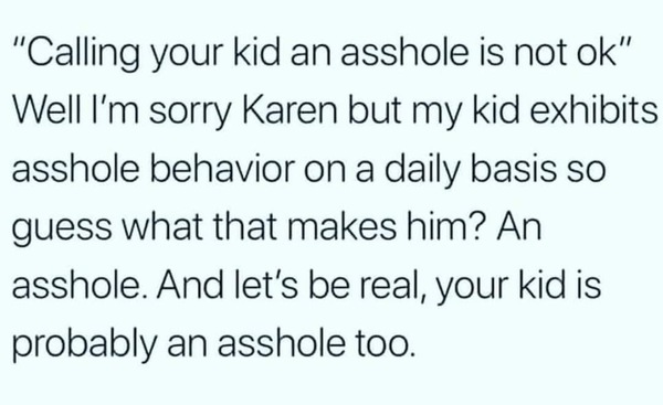 To think calling calling your five year old a twat is just awful?