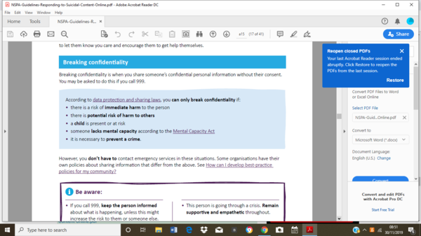 talk guidelines for "threads like this "