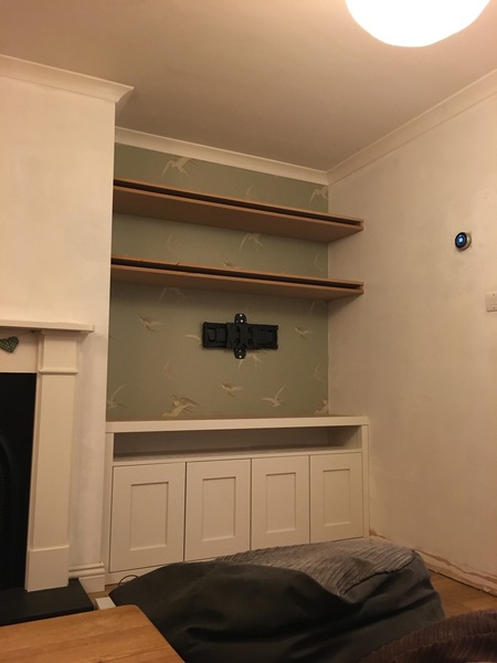 Shelving from fire doors