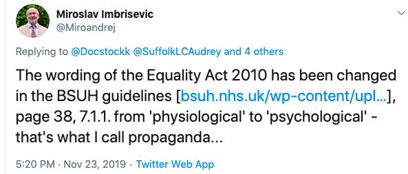 Only consenting to receiving medical treatment from a female is not acceptable