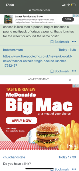 To not understand how it's cheaper to send dc to school with a cold happy meal than a packed lunch?