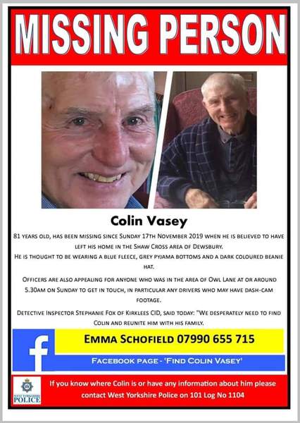 Elderly man missing - West Yorkshire!!