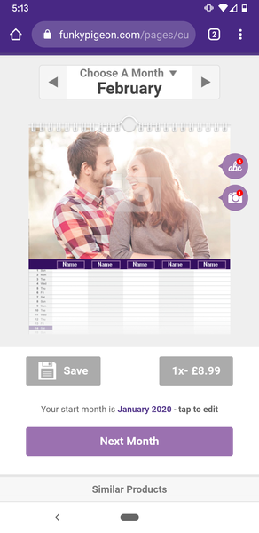 Looking for a photo calendar with lots of room to write on