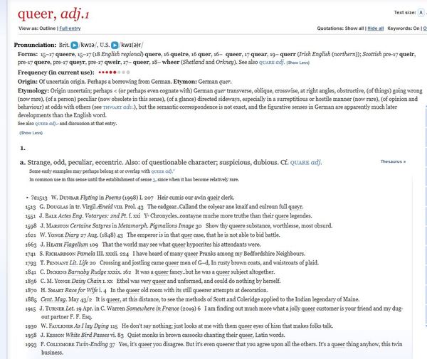 To use the word “queer”?