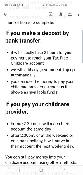 those of you who use tax free childcare...