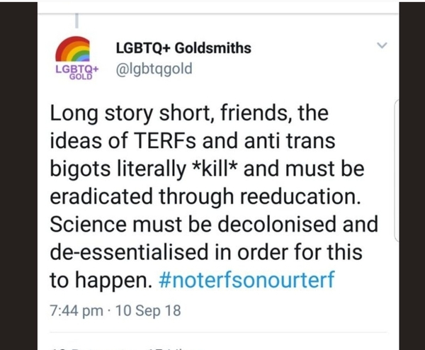Goldsmith University academic claimed to be transgender for four years