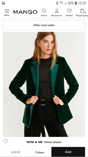I need to order a relaxed velvet jacket TONIGHT. Help