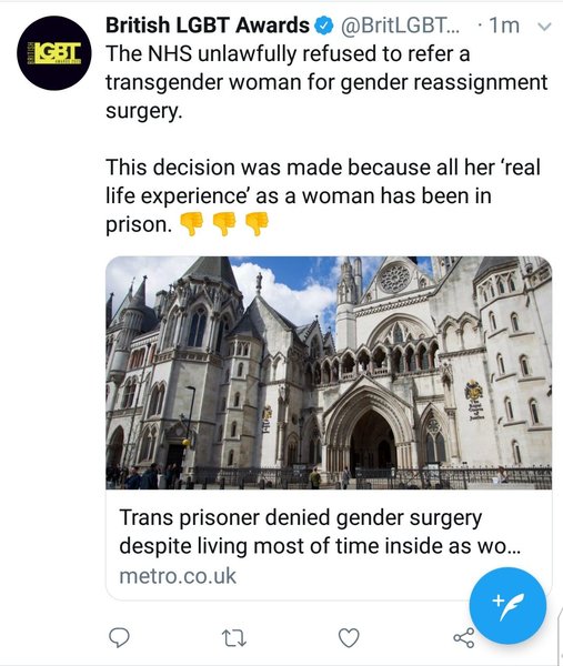 Prisoner denied GRS - court case.