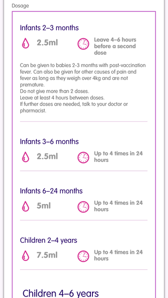 Could someone help me with Calpol After the 8 week jab advice please.