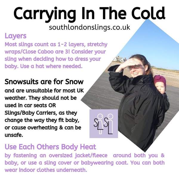 Winter back carrying: what to wear