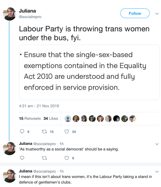 Labour promises to keep single-sex exemptions