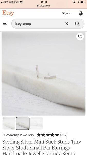 Stylish, different silver stud earrings