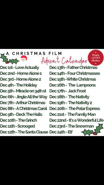 Christmas film list