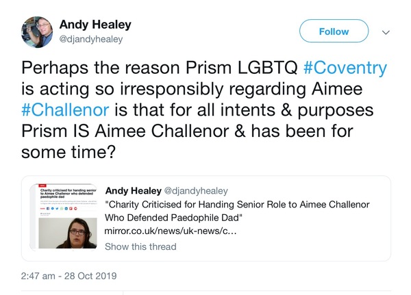 Aimee Challenor suspended from post