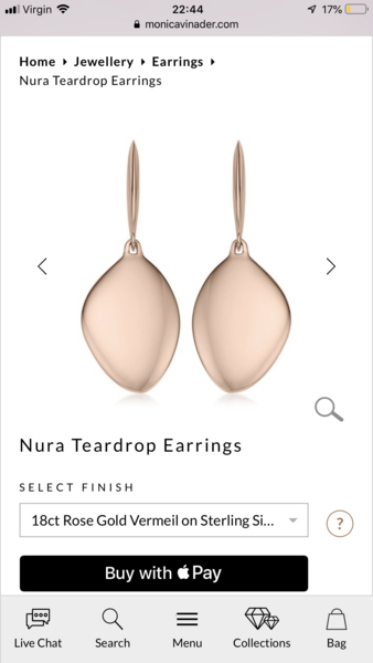 Can anyone find anything Similar to these Monica Vinader earrings