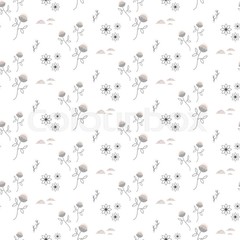 White fabric for blinds w grey spaced out flowers - where?