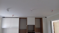 Filling in gap above kitchen cabinets