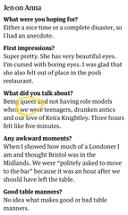 The Guardian... Blind Date 23 November