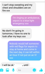 Friend taking illness again, after being told I'm on the 2 week pathway