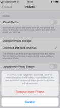 How do I turn off bastard iCloud without deleting photos on my phone?