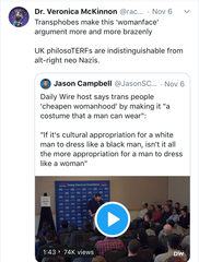 Why is comparing Womanface to Blackface offensive?