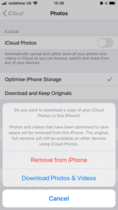 How do I turn off bastard iCloud without deleting photos on my phone?