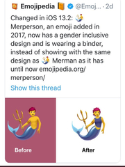 The New Merperson Emoji is Wearing a Breast Binder