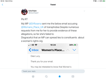 Labour MP REALLY doesn’t like Women’s Place UK