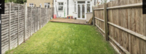 Weird shaped garden west facing garden