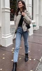 Light jeans in autumn /winter