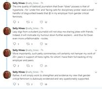 Sally Hines - criticised for tweets