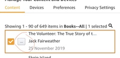 Amazon Kindle books - unable to return unwanted book via their website