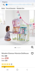 Wooden dolls house
