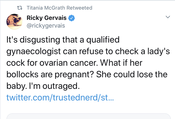 Ricky Gervais...