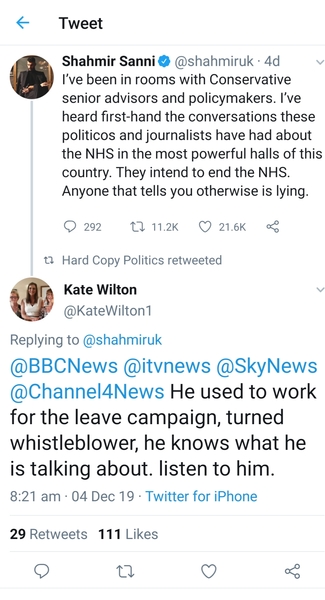 AIBU to tell you all that the NHS is not up for sale and that Corbyn is lying?
