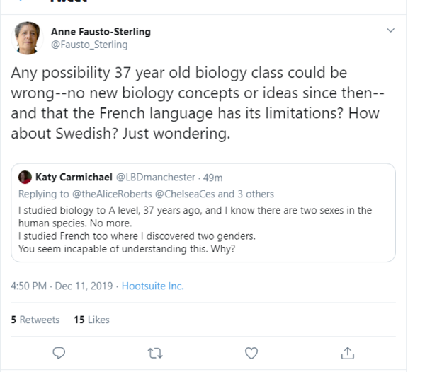 Prof Alice Roberts attacks Dr Emma Hilton on Twitter