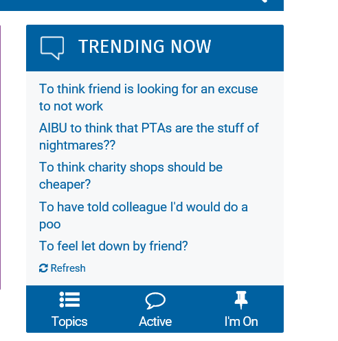Please stop with the stupid ... in the trending now box
