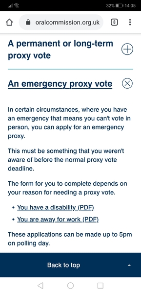 To complain DD has been denied a vote in Cambridge?