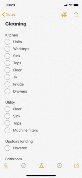 To be annoyed at husband regarding cleaning