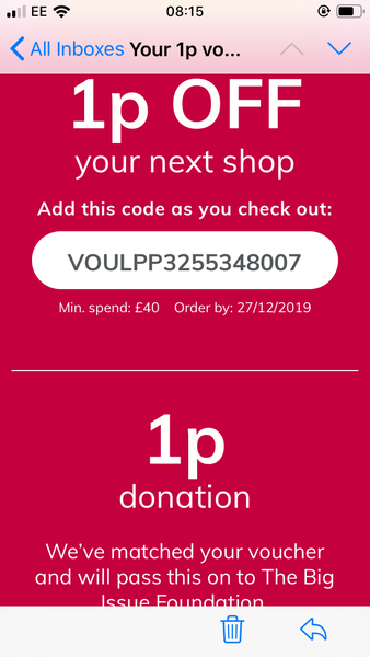 Flabbergasted by Ocado’s generosity