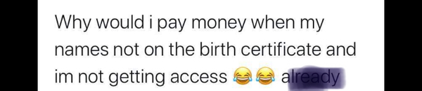 Not puttinf partbers name on birth certificate